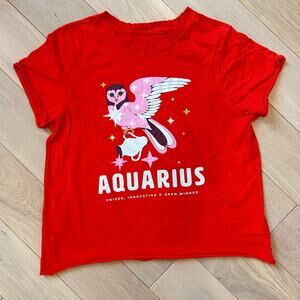 Anthropologie Lou Benesch Stargazer Zodiac Graphic Tee Aquarius Women’s Size M